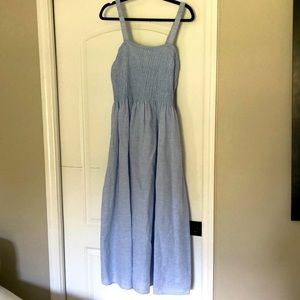 JCrew blue Linen/Cotton Midi Dress NWOT size XL
